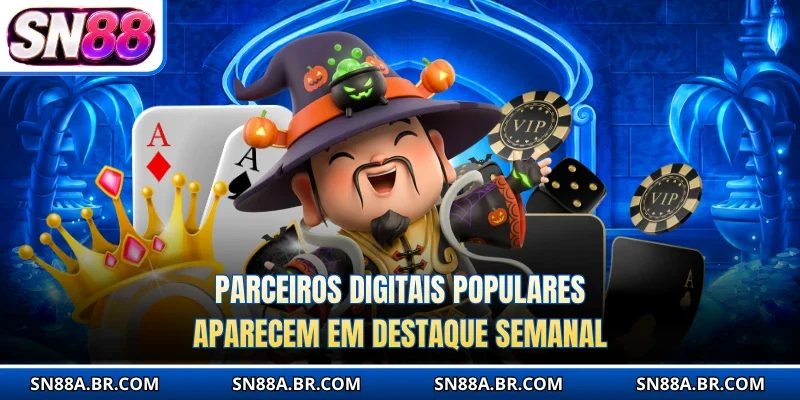 Parceiros digitais populares aparecem em destaque semanal