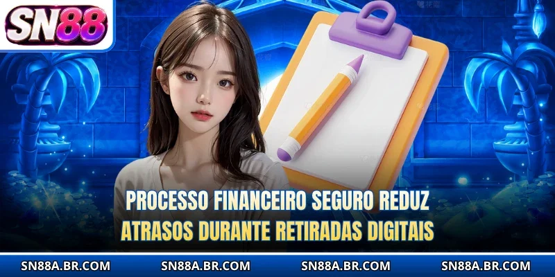 Processo financeiro seguro reduz atrasos durante retiradas digitais